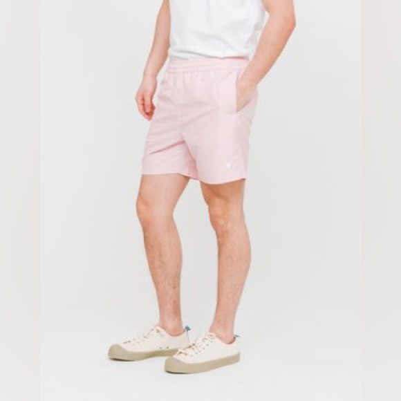 Carhartt WIP Cay Swim Trunks - Sandy Rose/ White - Picture 1 of 11